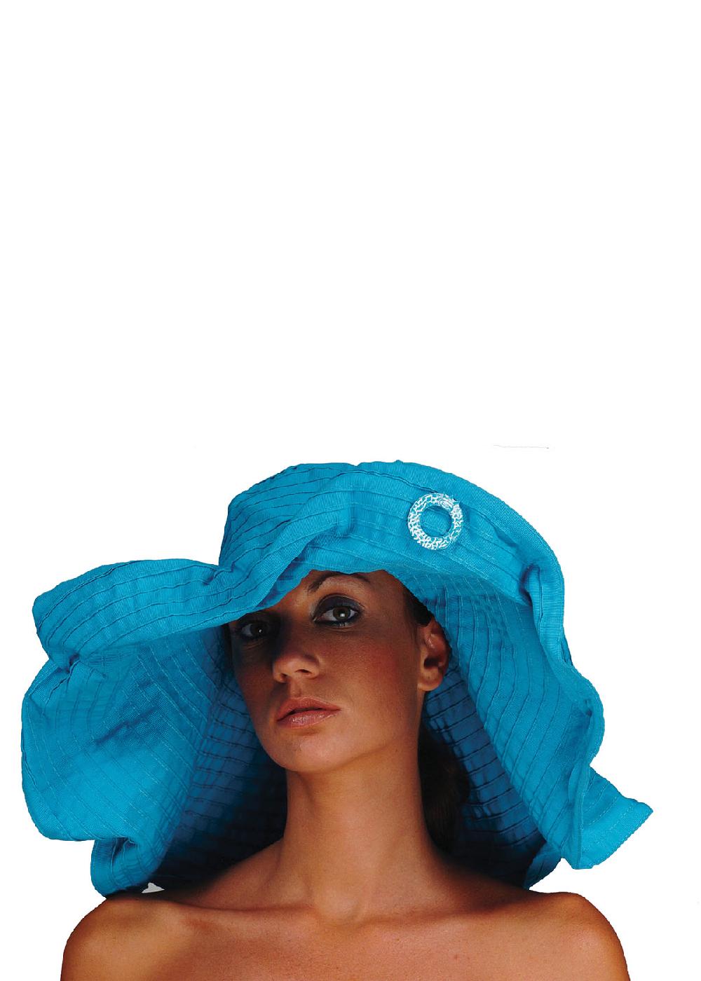 Save The Queen Cappello modellabile in tessuto turchese Vendita Calda