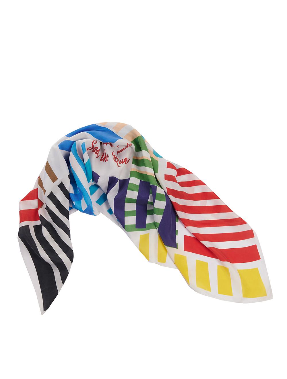 Save The Queen Foulard multicolor con dedica alla Pace Pezzi Unici