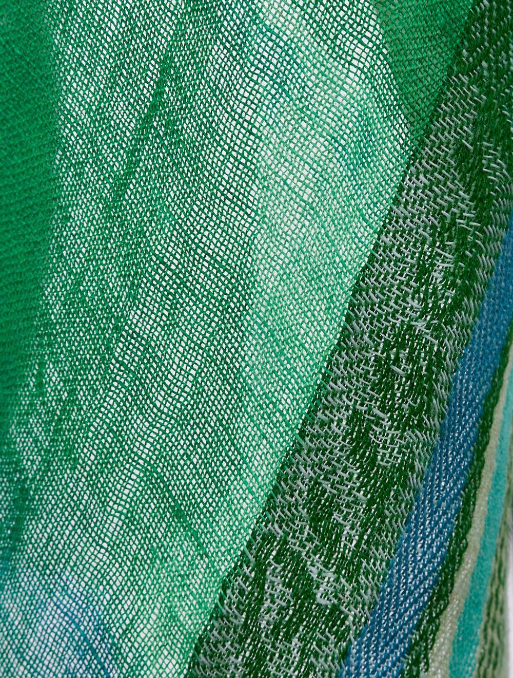 Save The Queen Stola con stampa verde in lino e modal Negozi Online