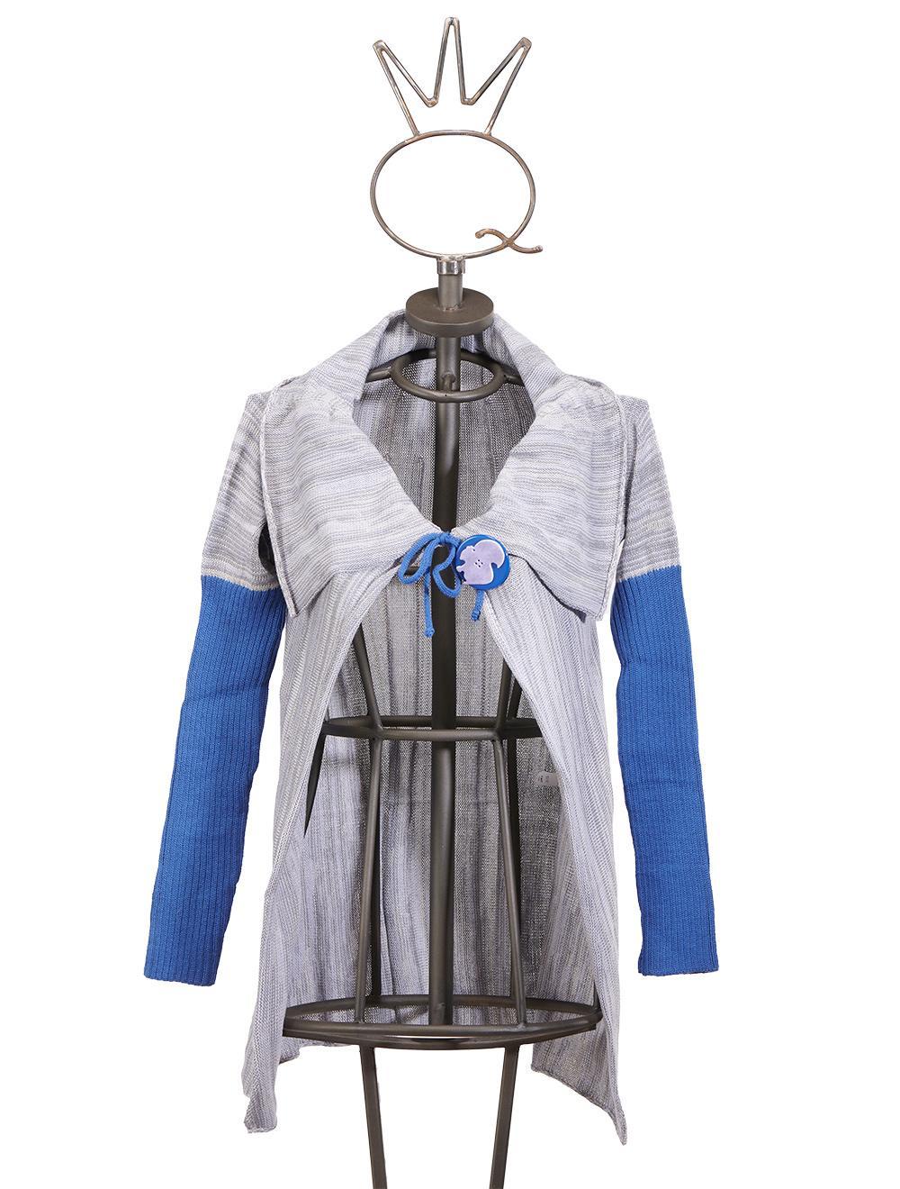 Save The Queen Camicia da notte bluette corta con ricamo con cardigan 2025