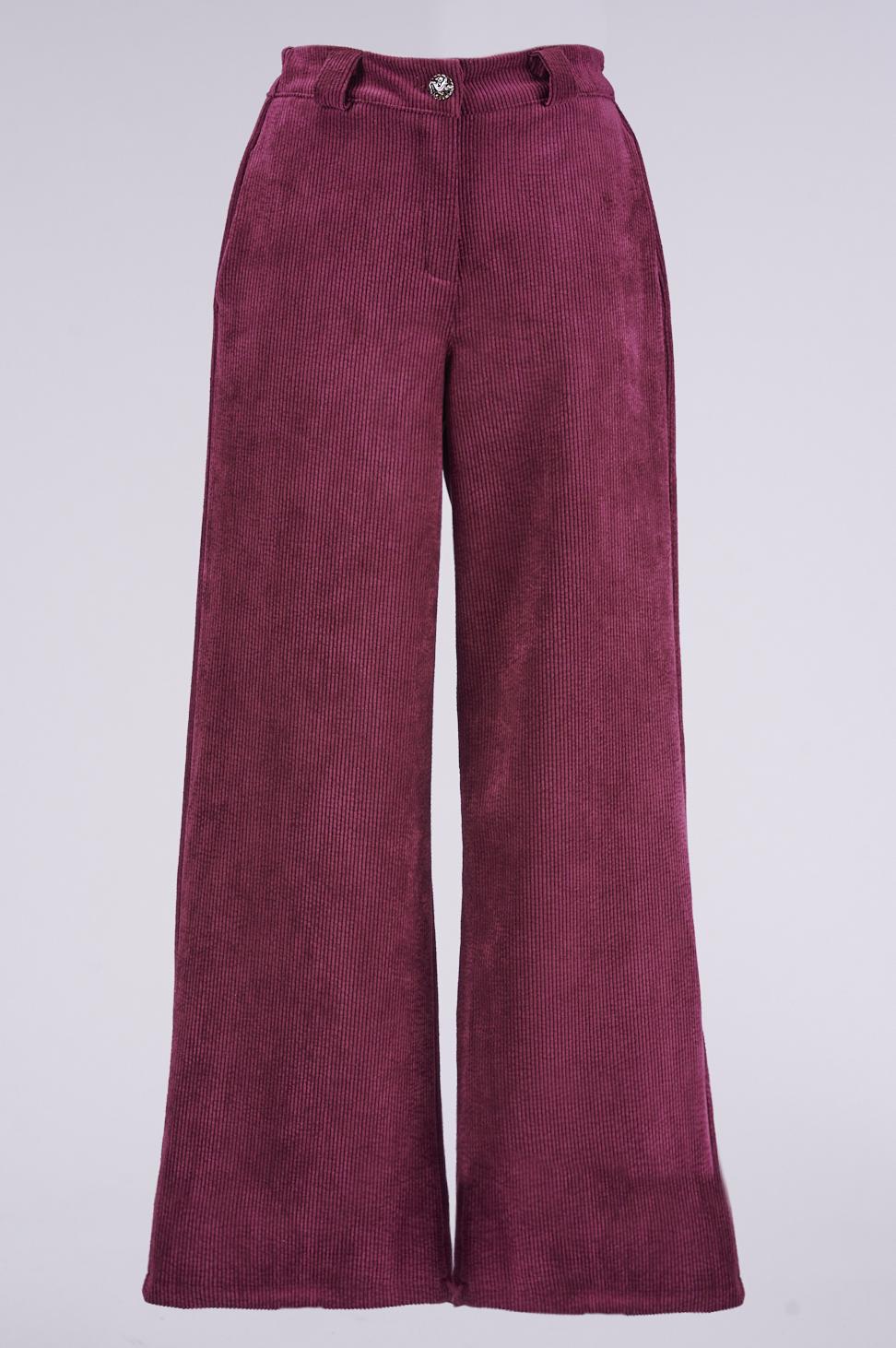 Save The Queen Pantalone largo in velluto Novità