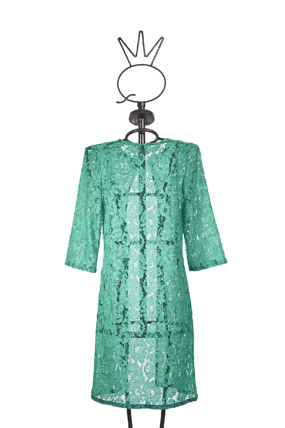 Save The Queen Spolverino in pizzo color verde smeraldo Presa