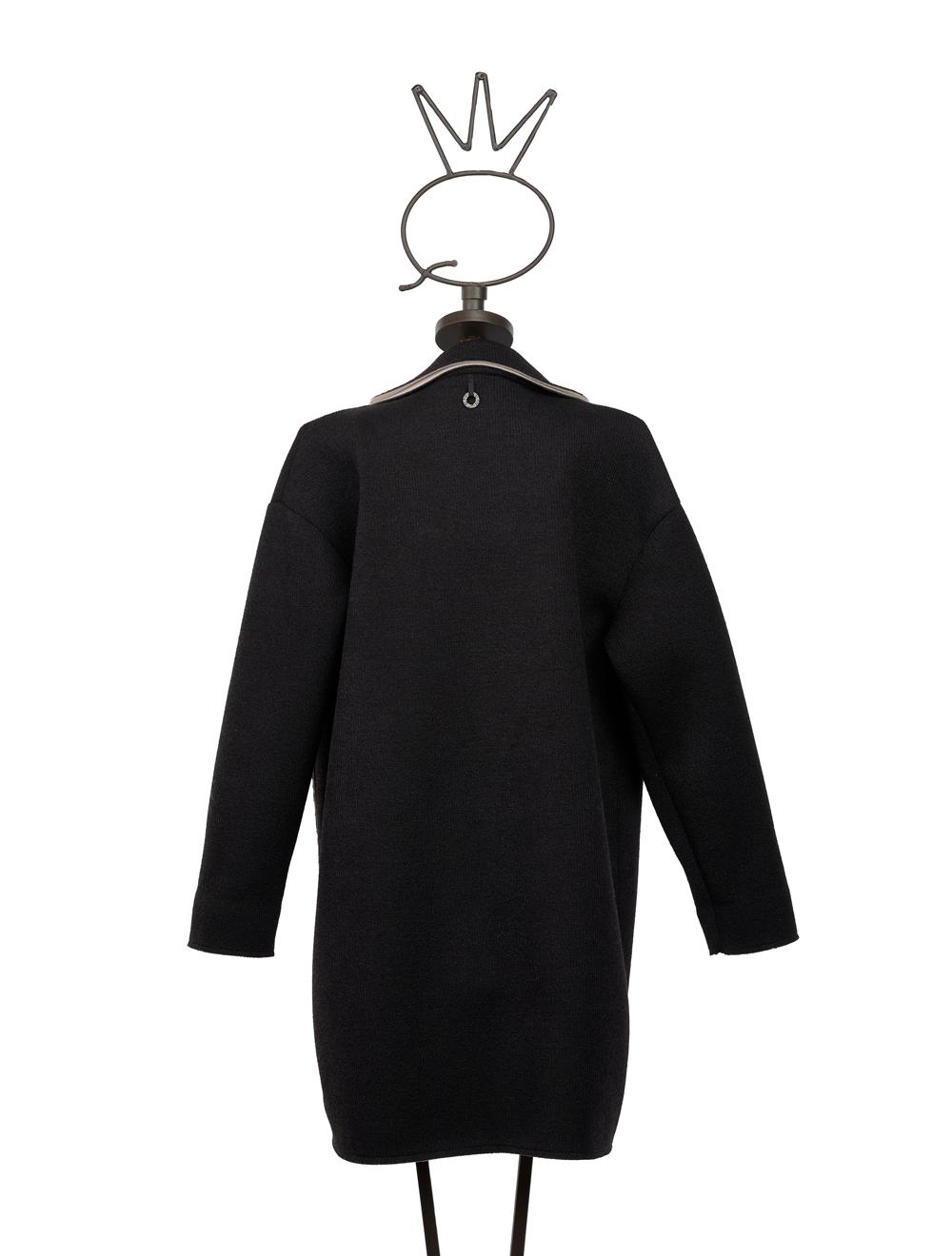 Save The Queen Cappotto corto nero con applicazioni 2025