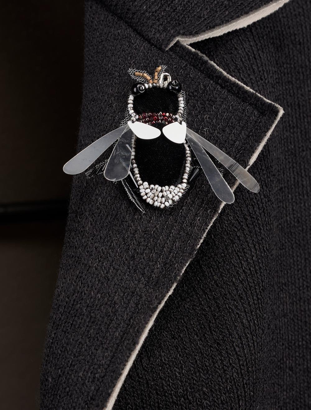 Save The Queen Cappotto corto nero con applicazioni 2025