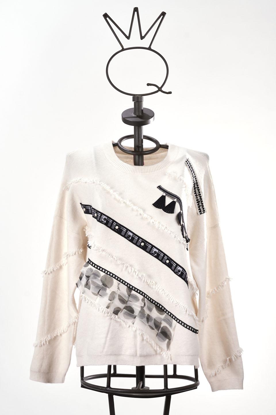 Save The Queen Maglia larga panna Vendita