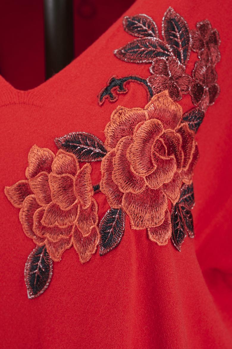 Save The Queen Maglia lunga con ricamo Promozione