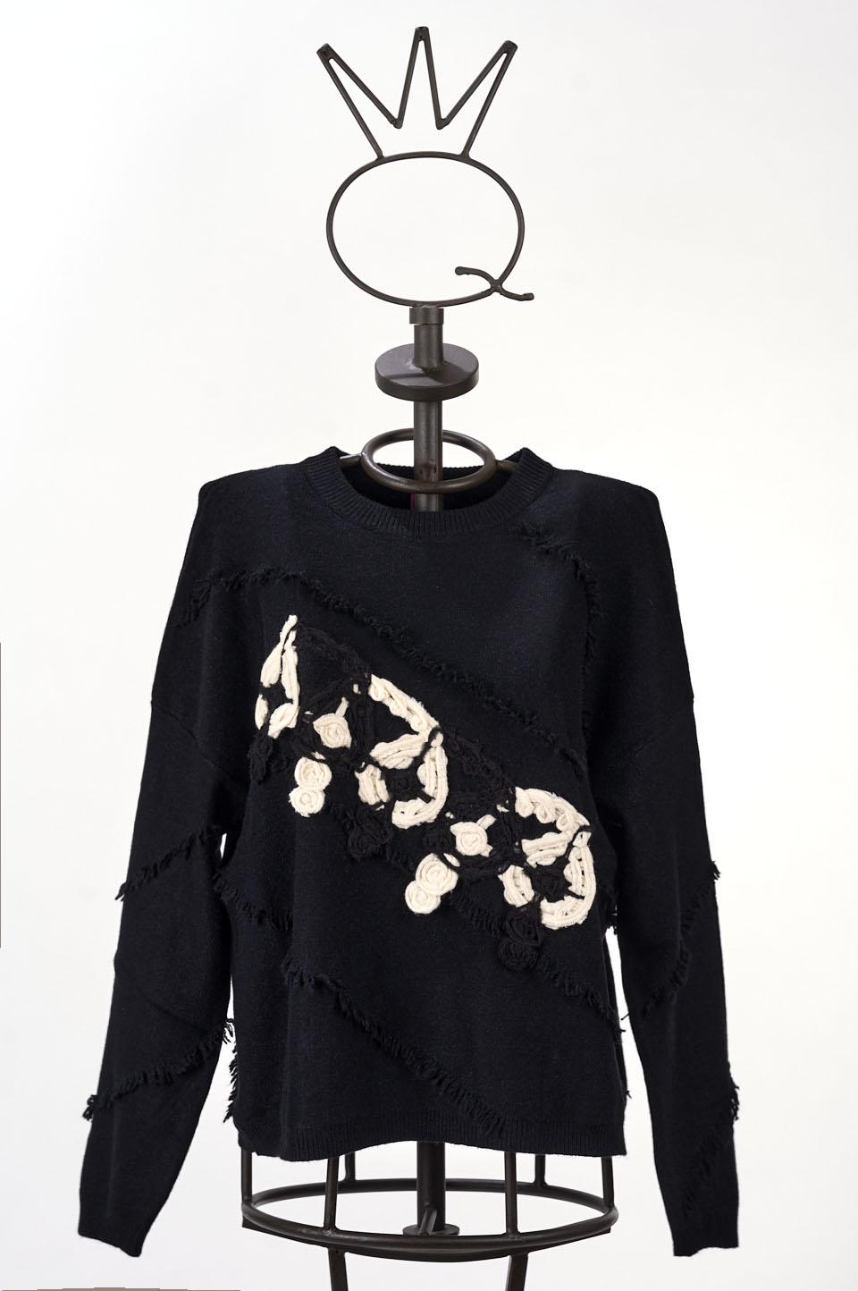 Save The Queen Maglia larga nera Pezzi Unici