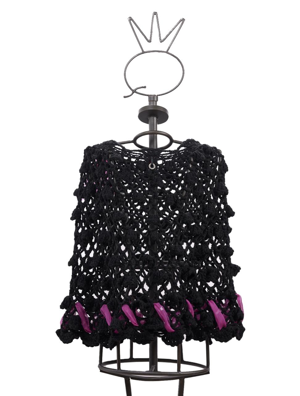 Save The Queen Poncho color nero Qualità Garantita