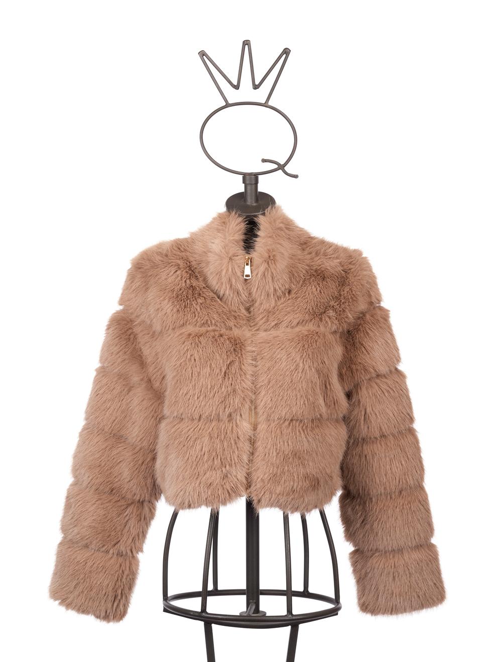 Save The Queen Giubbino beige in ecopelliccia Online