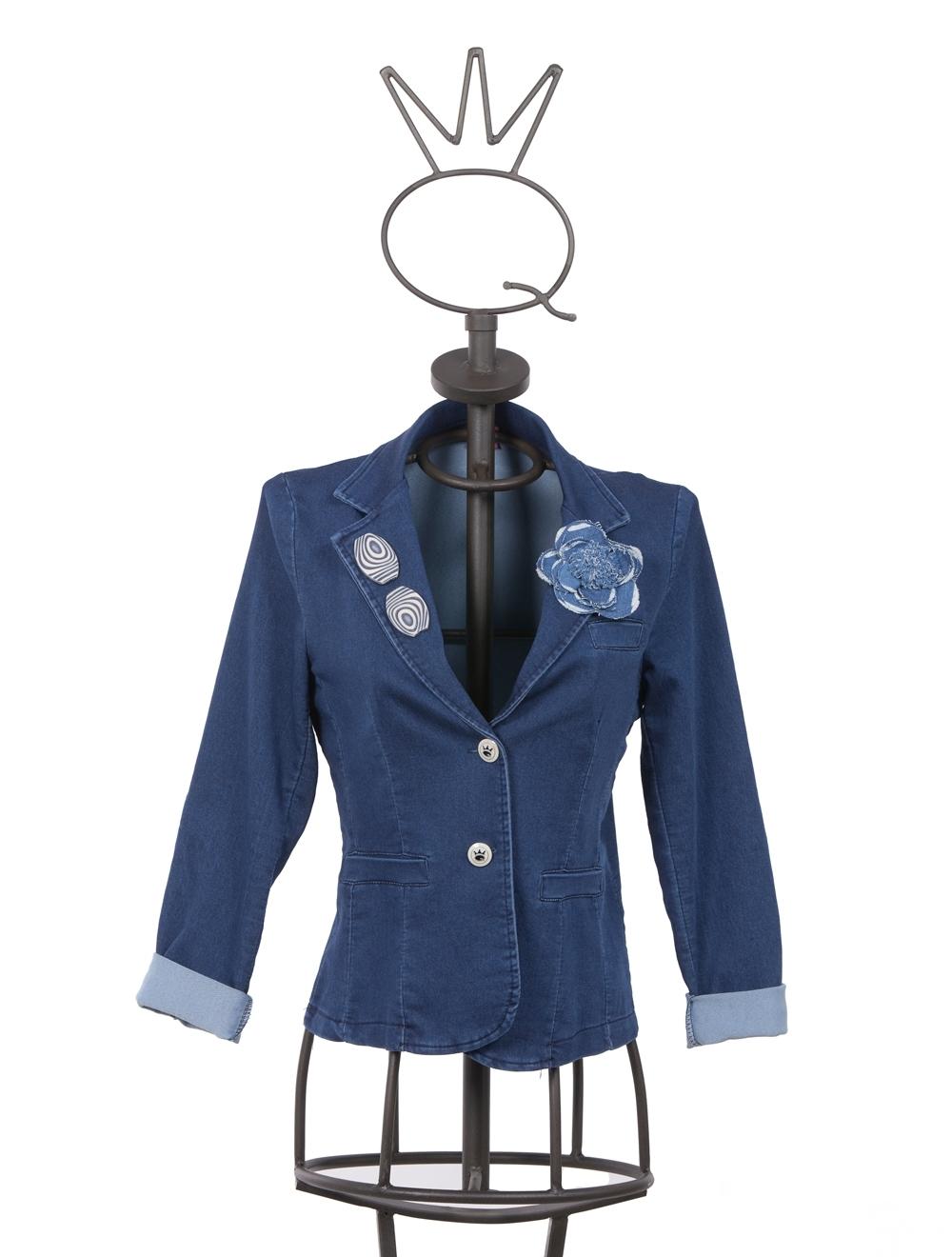 Save The Queen Giacca di jeans con applicazioni Hotsell