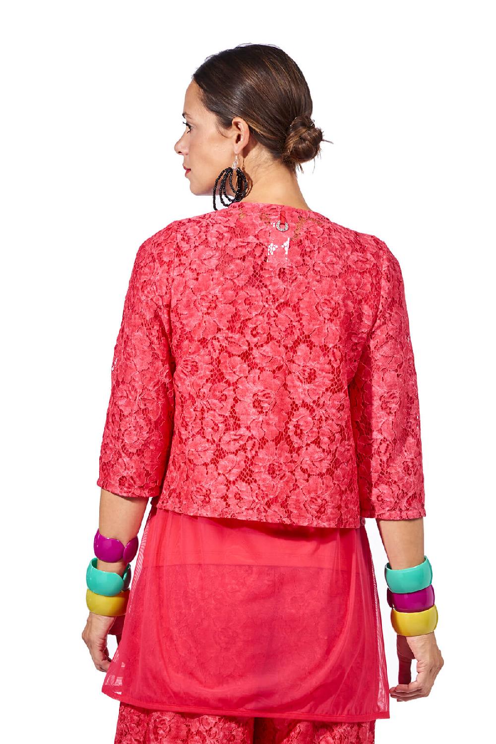 Save The Queen Giacchino coprispalle in pizzo color corallo Saldi Di Fabbrica