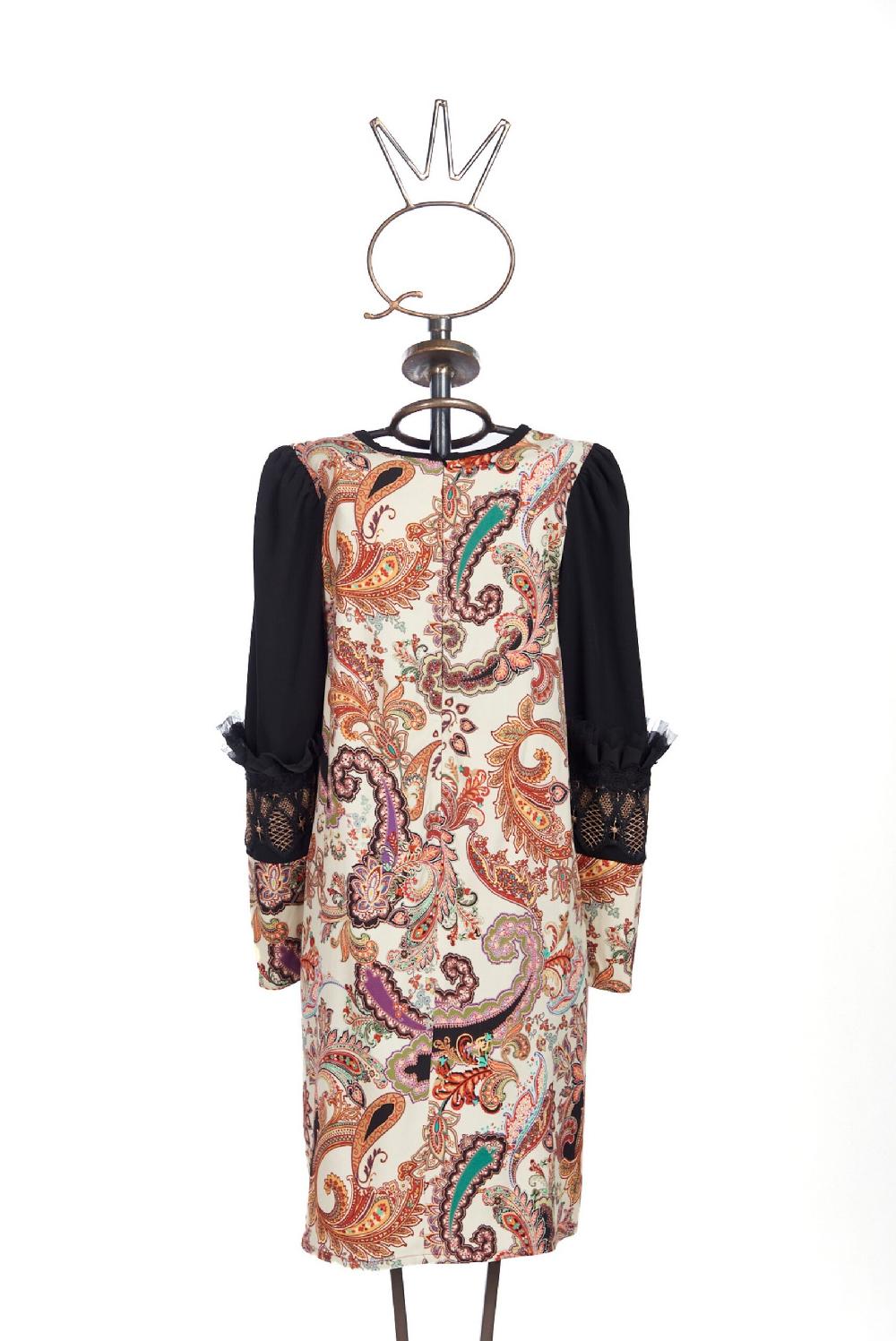 Save The Queen vestito al ginocchio con stampa e ricami Italia