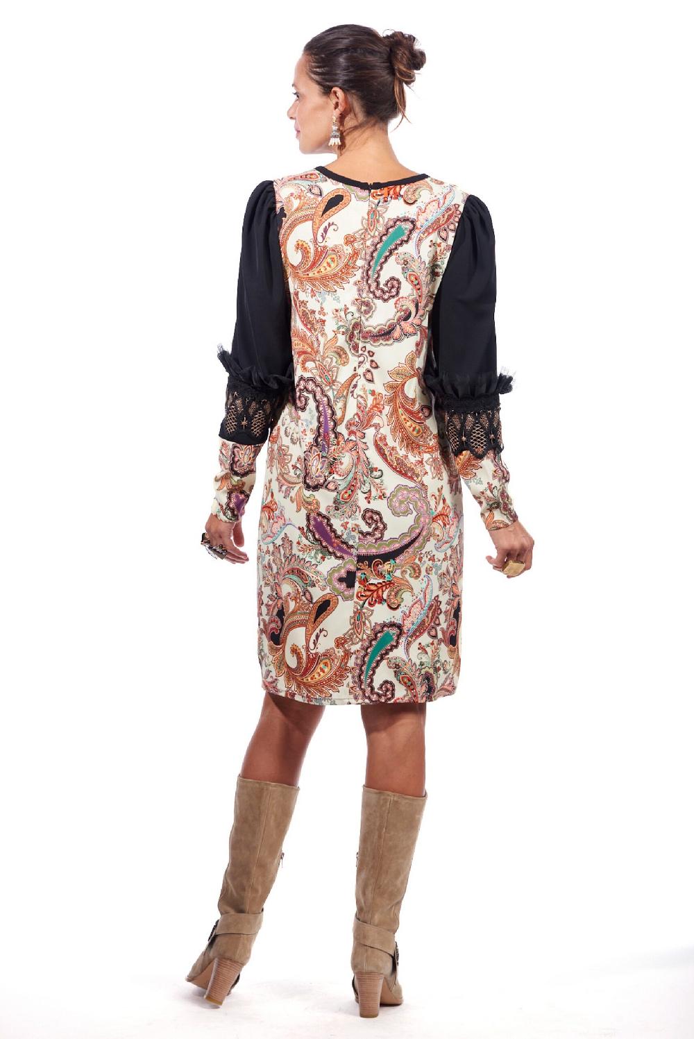 Save The Queen vestito al ginocchio con stampa e ricami Italia