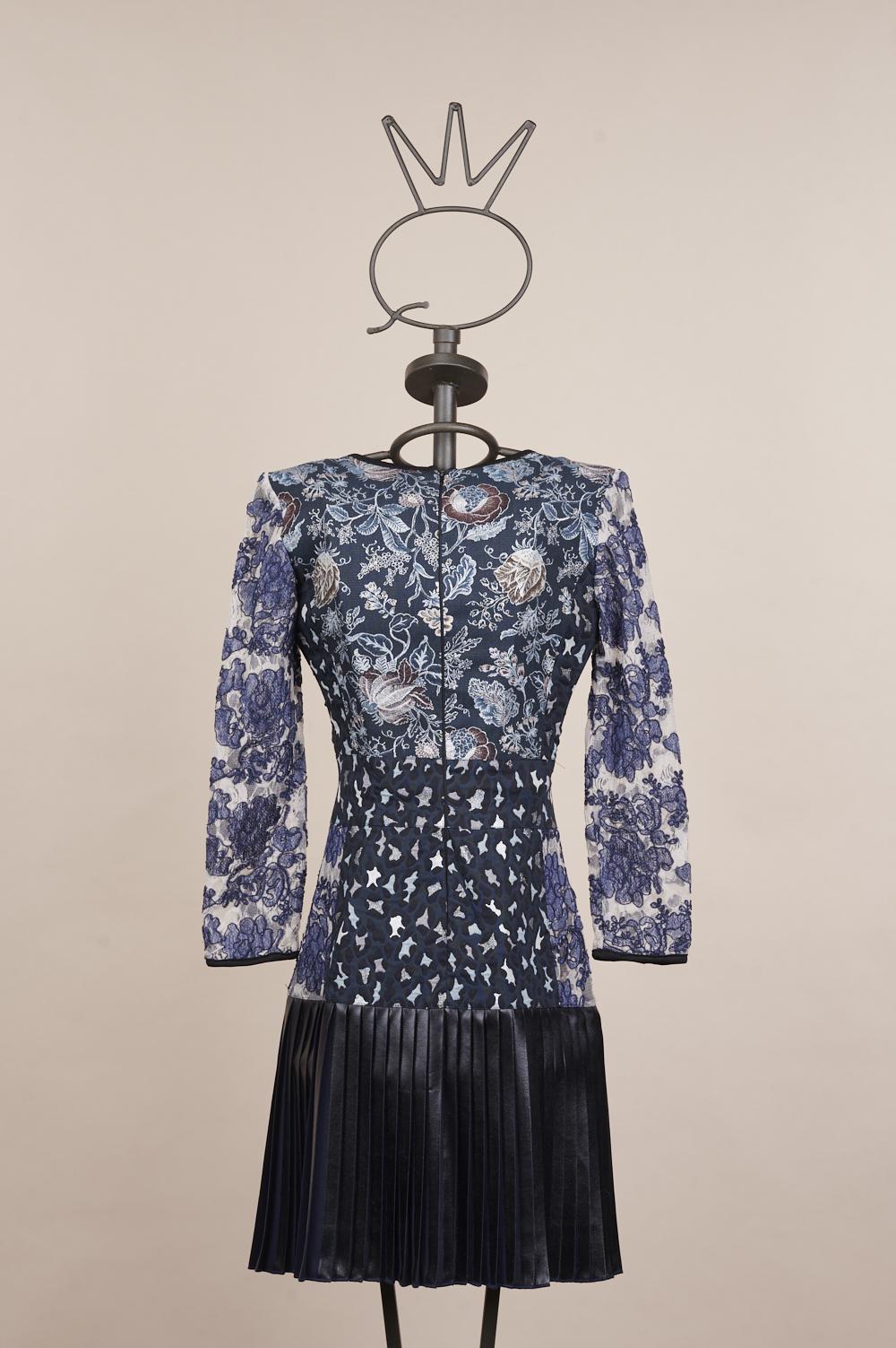 Save The Queen Vestito in jacquard e pizzo ricamato Consegna Veloce