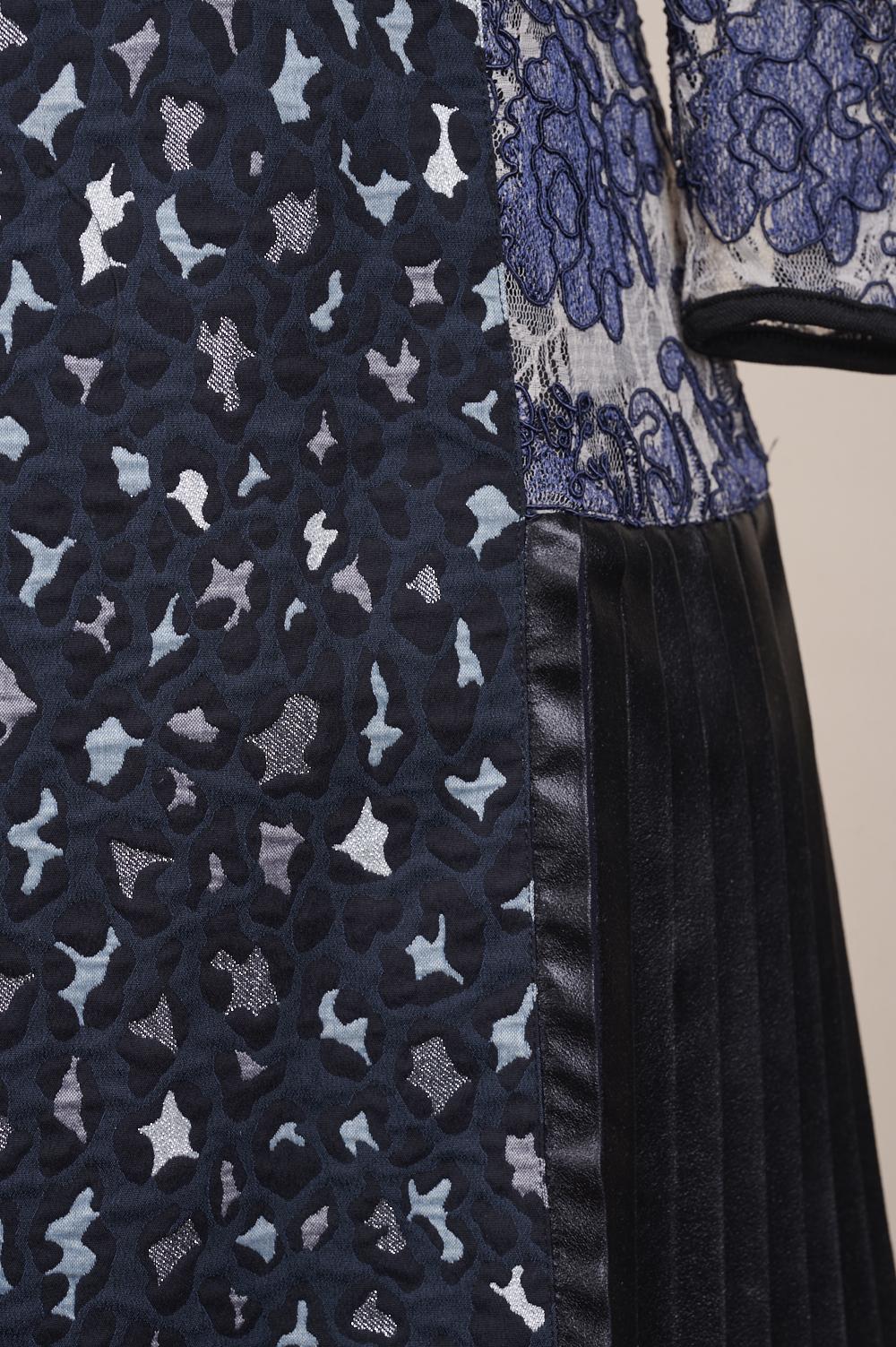 Save The Queen Vestito in jacquard e pizzo ricamato Consegna Veloce