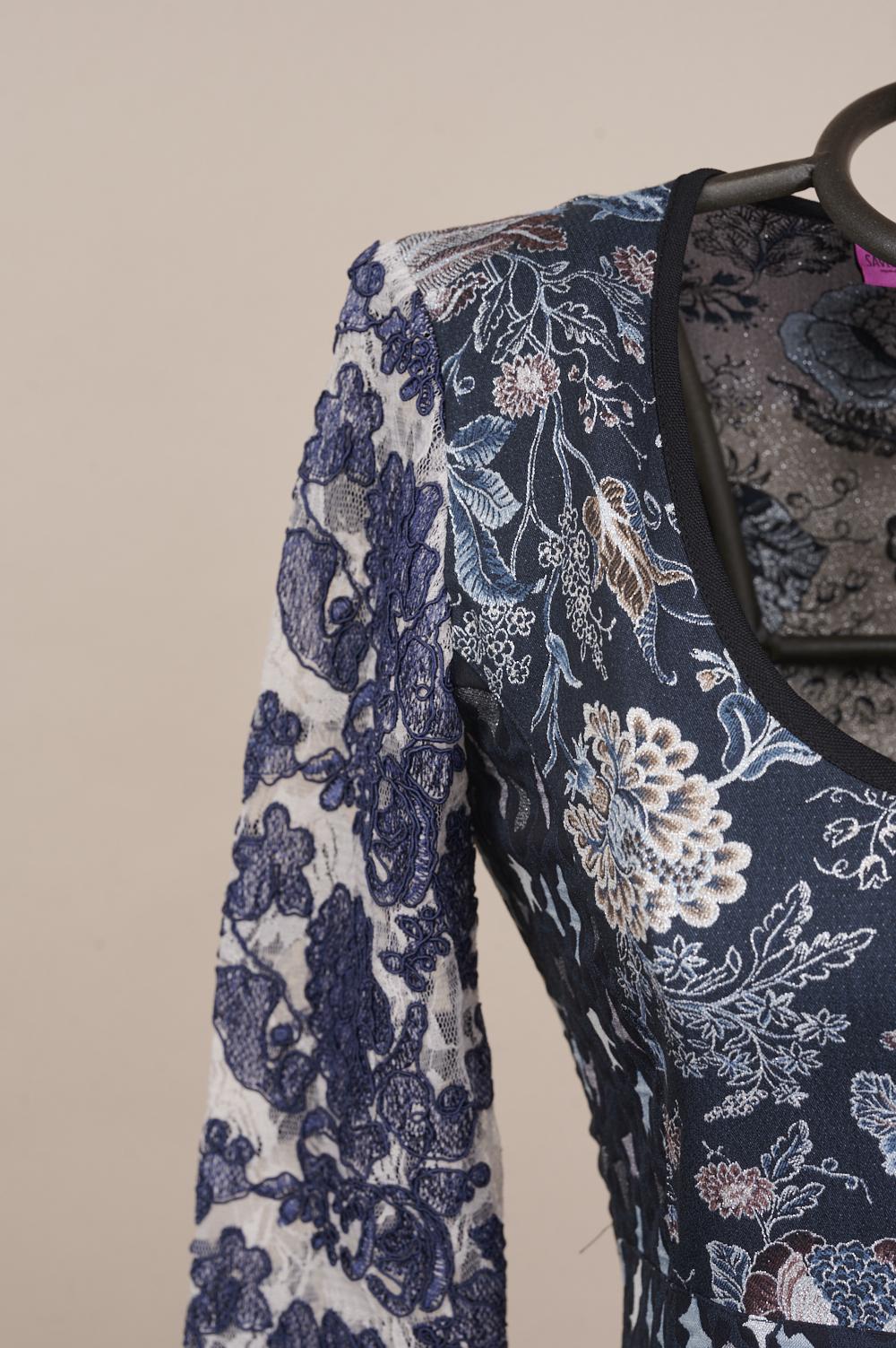 Save The Queen Vestito in jacquard e pizzo ricamato Consegna Veloce