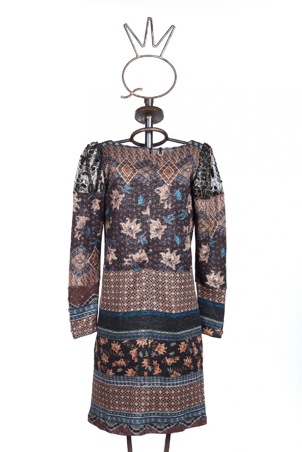 Save The Queen Vestito corto a fantasia con lurex Saldi