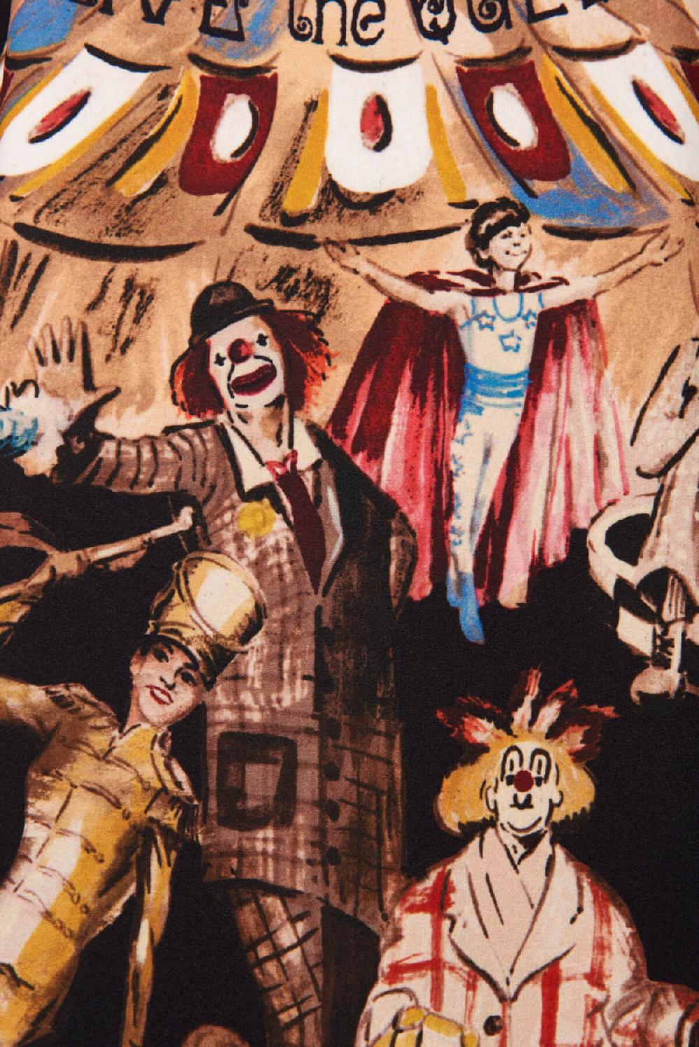 Save The Queen Vestito corto con stampa dedicata al Circo Offerte