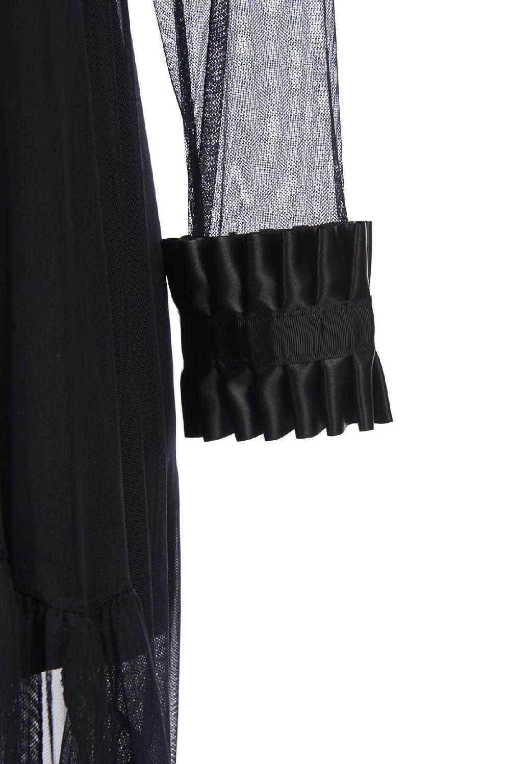 Save The Queen Vestito nero longuette con applicazioni Spedizione gratuita