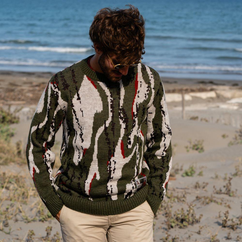 ﻿Seay / Maglione Allover Wood Tonga Sottocosto