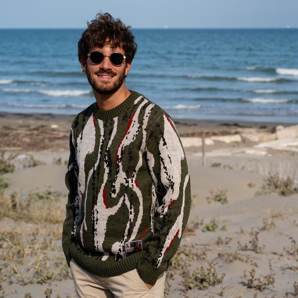 ﻿Seay / Maglione Allover Wood Tonga Sottocosto