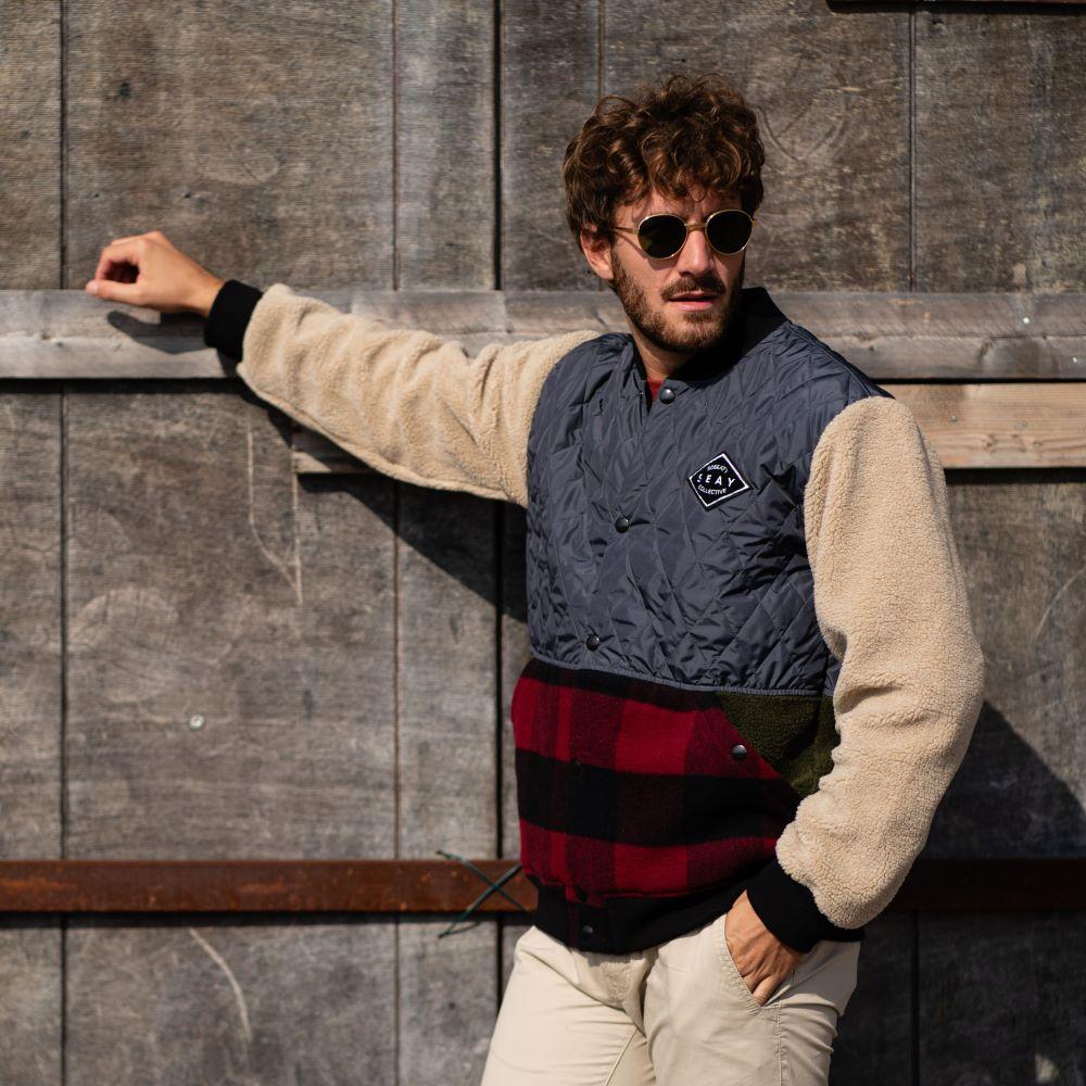 Seay / Giacca Varsity Patchwork Negozi Online