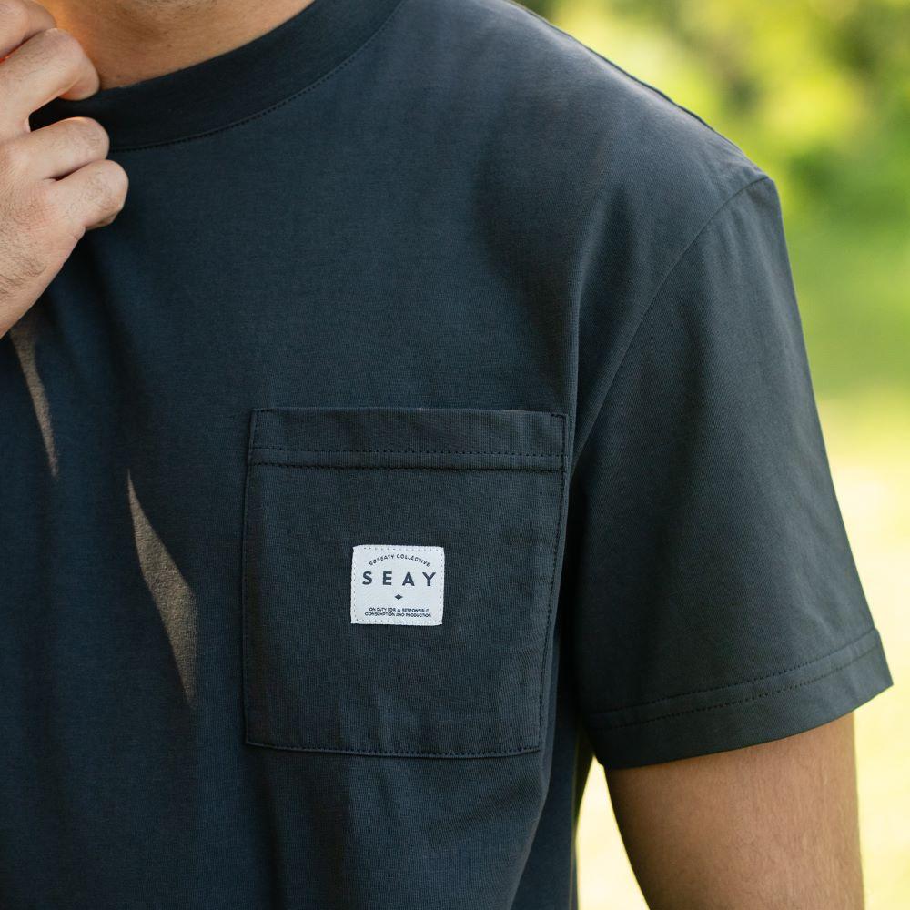 Seay / T-Shirt Nera Delavé Spedizione Gratuita
