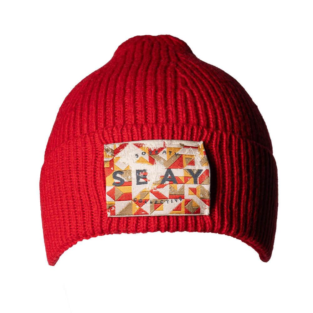 Seay / Cuffia Beanie Lana Rossa Soddisfazione Garantita
