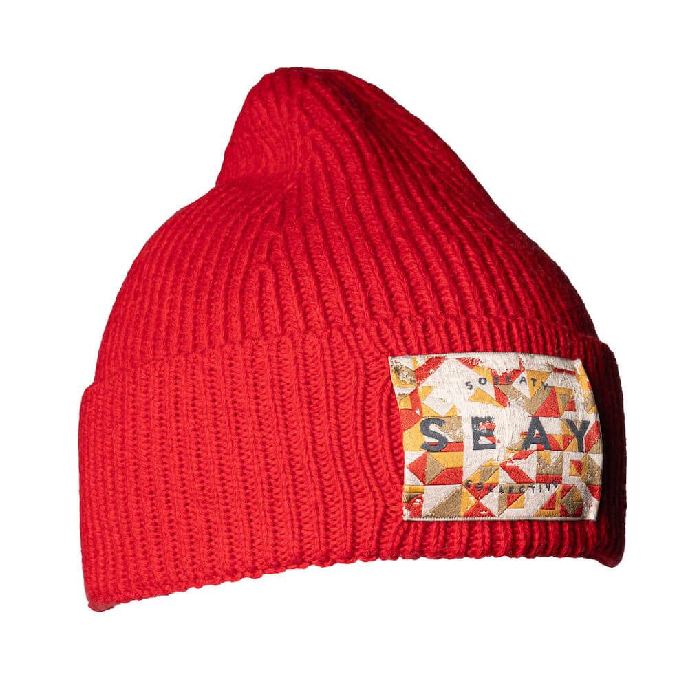 Seay / Cuffia Beanie Lana Rossa Soddisfazione Garantita
