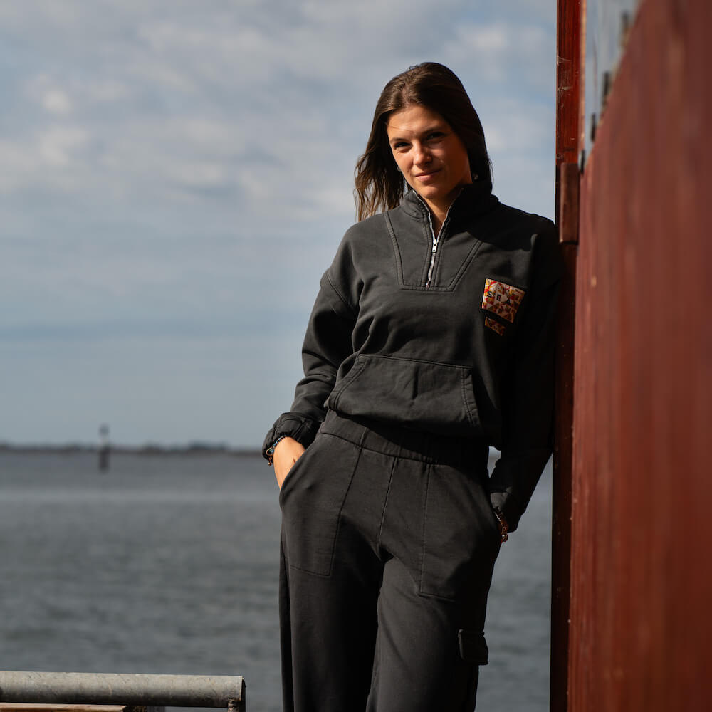 Seay / Felpa con Zip Nera Mandalay Shopping Online