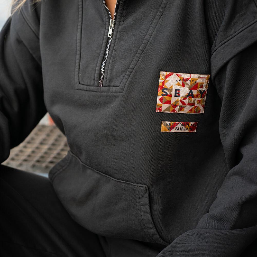 Seay / Felpa con Zip Nera Mandalay Shopping Online