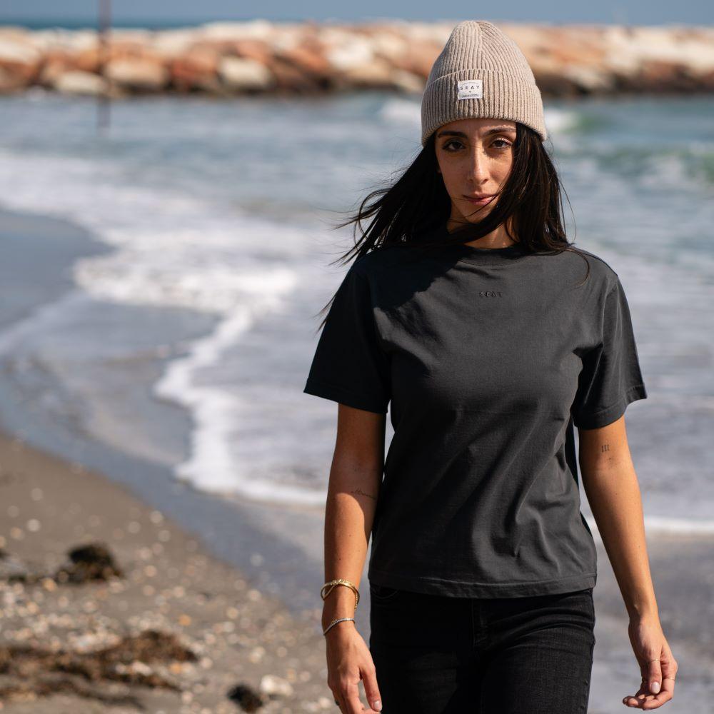 Seay / T-shirt Nera Delavé Convenienza