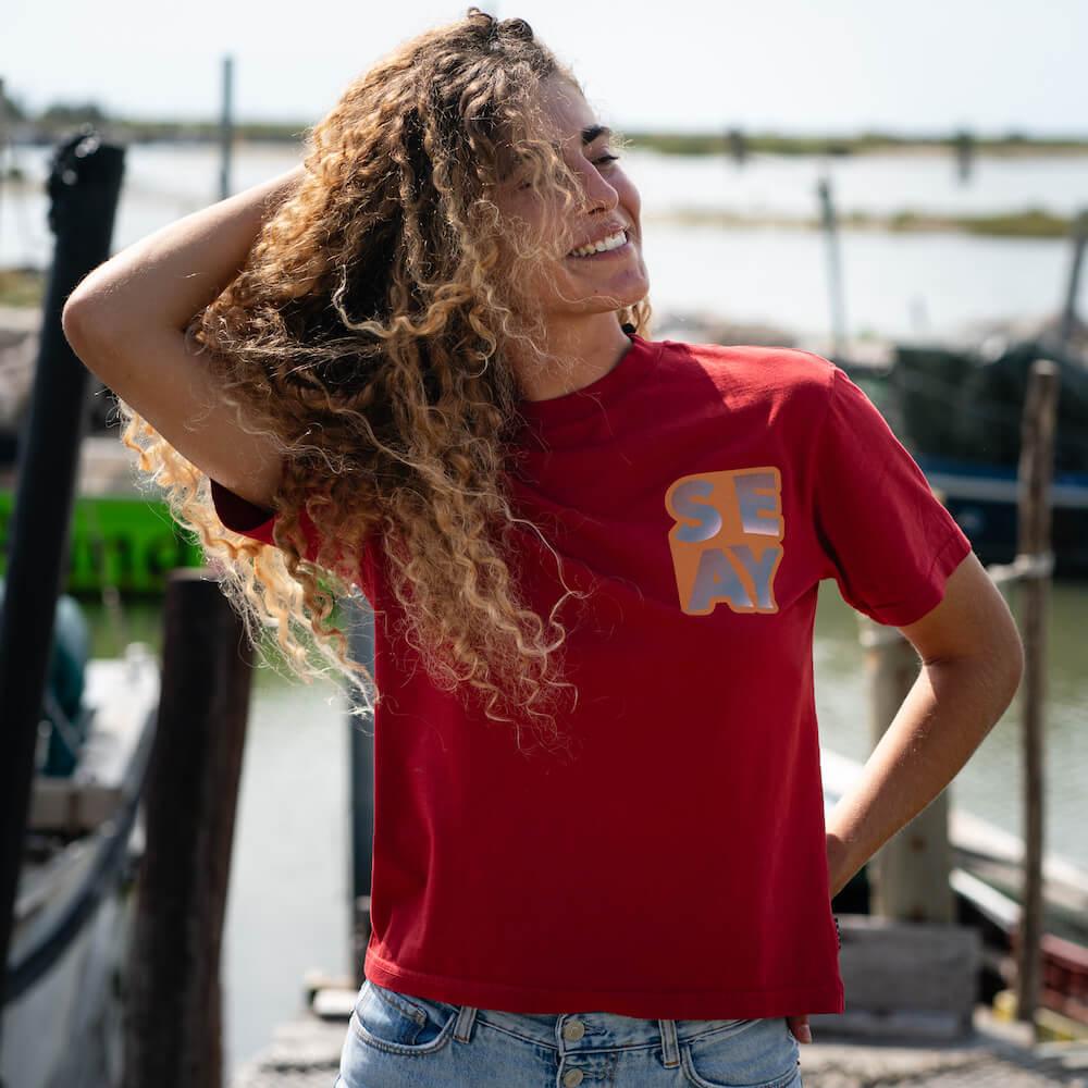 Seay / T-Shirt Loose Fit Rossa Online