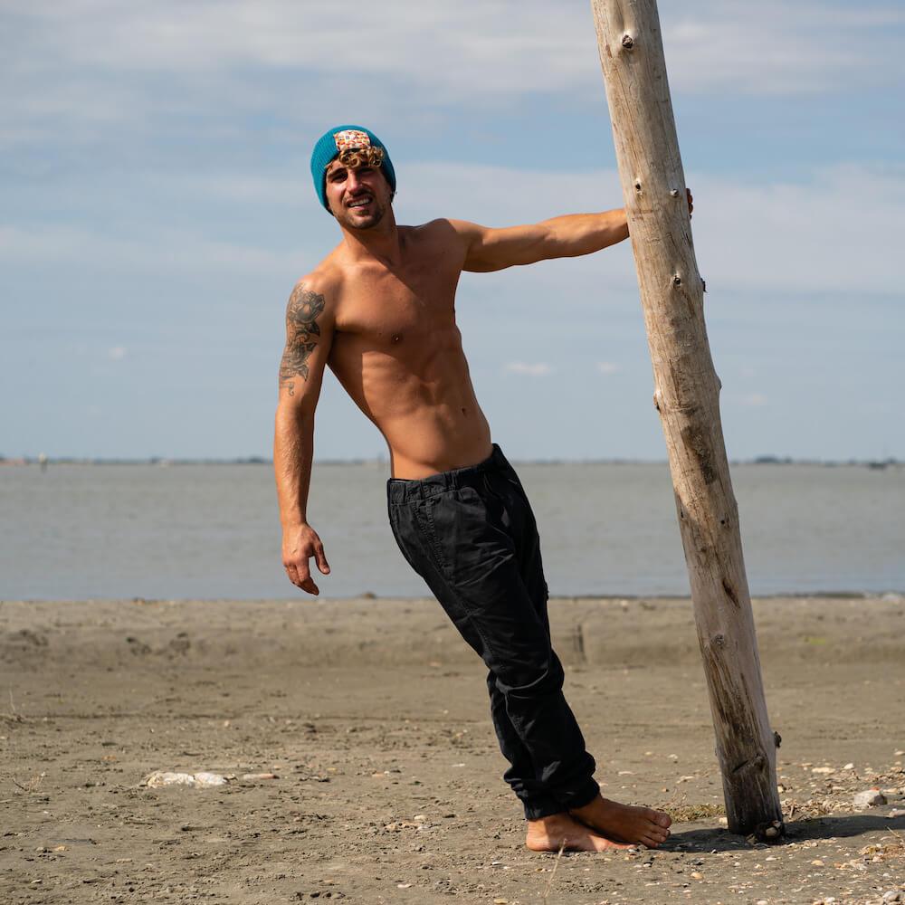 Seay / Cuffia Beanie Lana Blu In Vendita