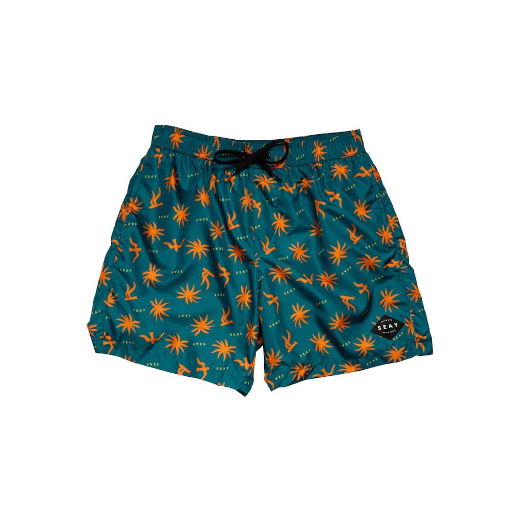 Seay / Costume da Bagno Medio Blu Symbols Comprare a buon mercato