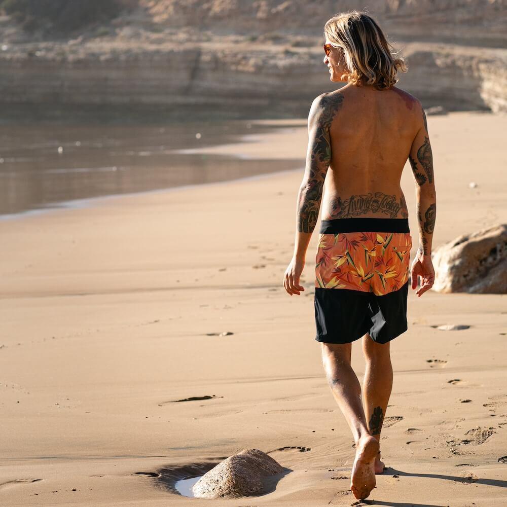 Seay / Boardshort Nero Arancione Bird of Paradise 2025
