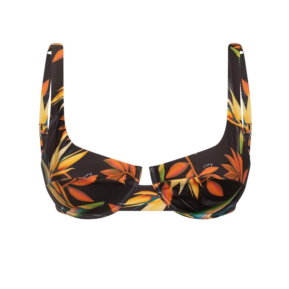 Seay / Top Bikini con Ferretto Nero Bird of Paradise Soddisfazione Garantita