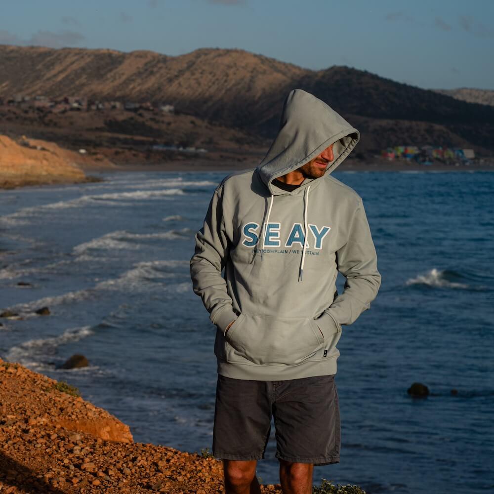 Seay / Felpa con Cappuccio Grigia Bamboo Shopping Online