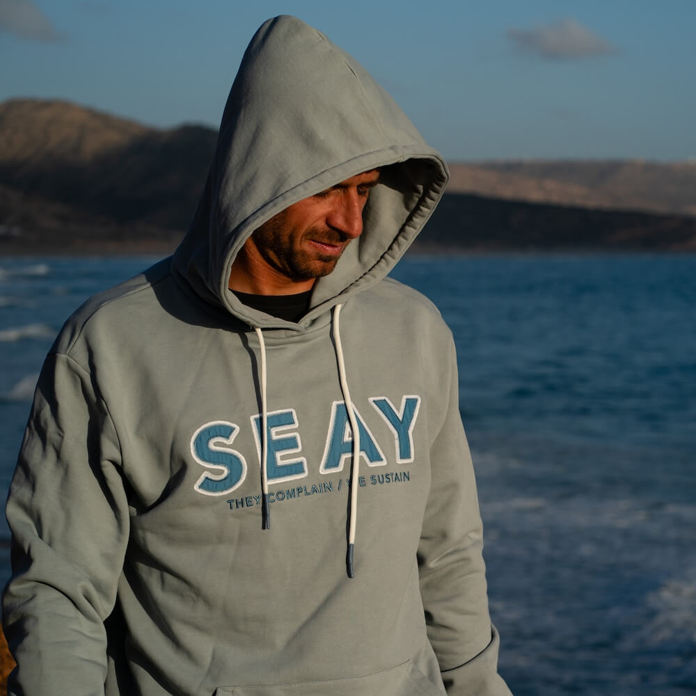 Seay / Felpa con Cappuccio Grigia Bamboo Shopping Online