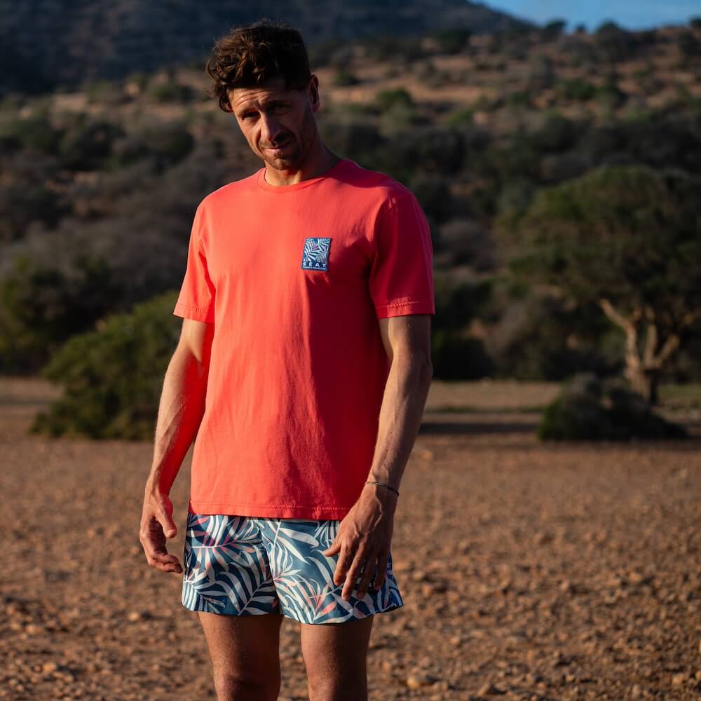 Seay / T-Shirt Rossa Bamboo Affare Del Giorno