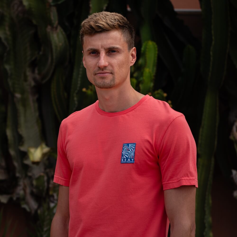 Seay / T-Shirt Rossa Bamboo Affare Del Giorno