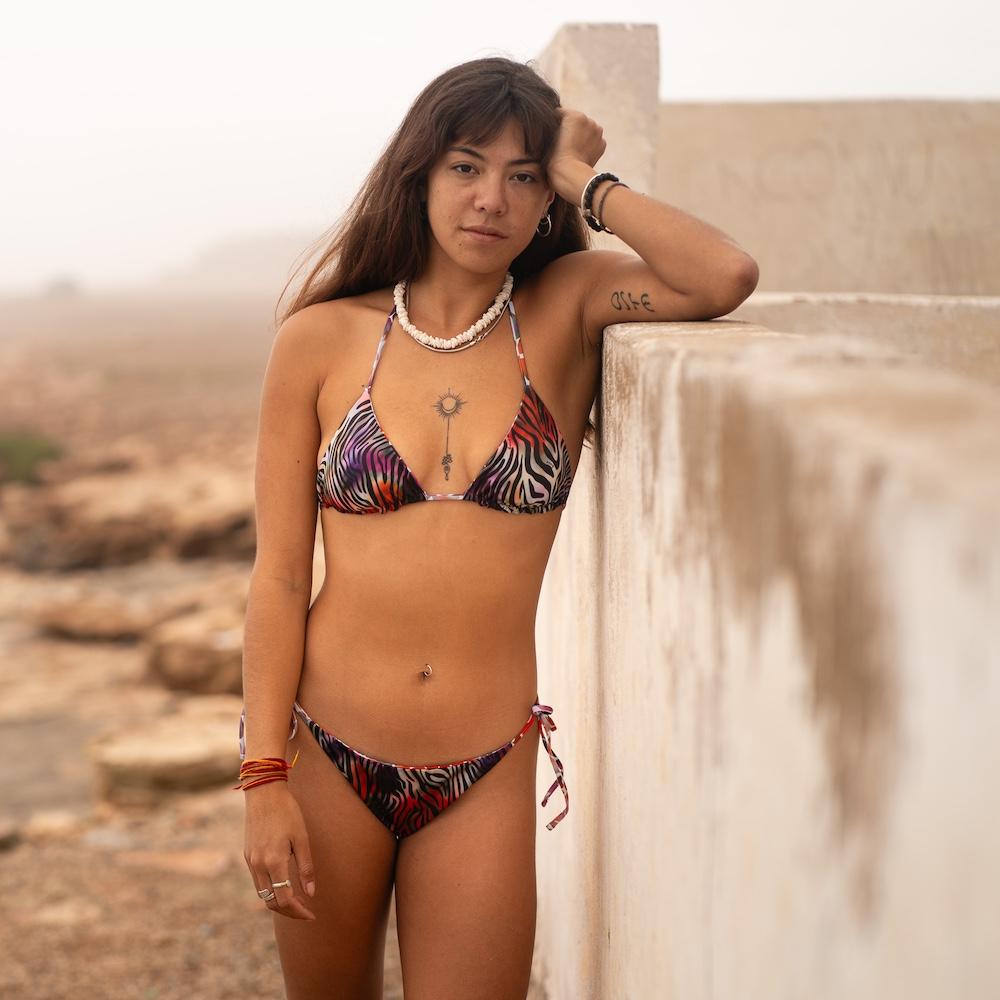 Seay / Triangolo Bikini Reversibile Nero Zebra & Giraffa Offerte