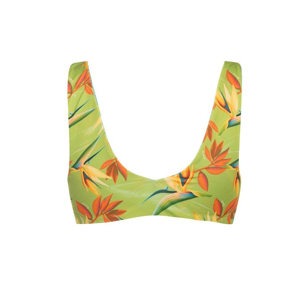 Seay / Bralette Bikini Reversibile Azzurro Verde Bird of Paradise Hotsell
