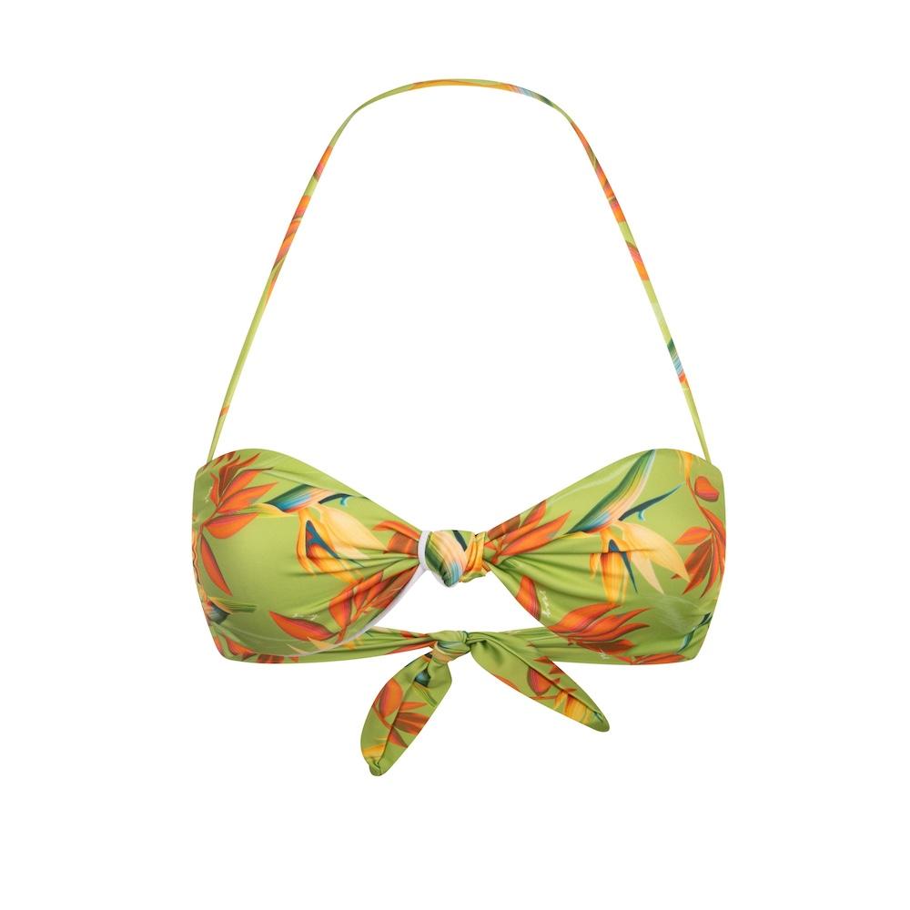 Seay / Fascia Bikini Imbottita Verde Bird of Paradise Saldi Di Fabbrica