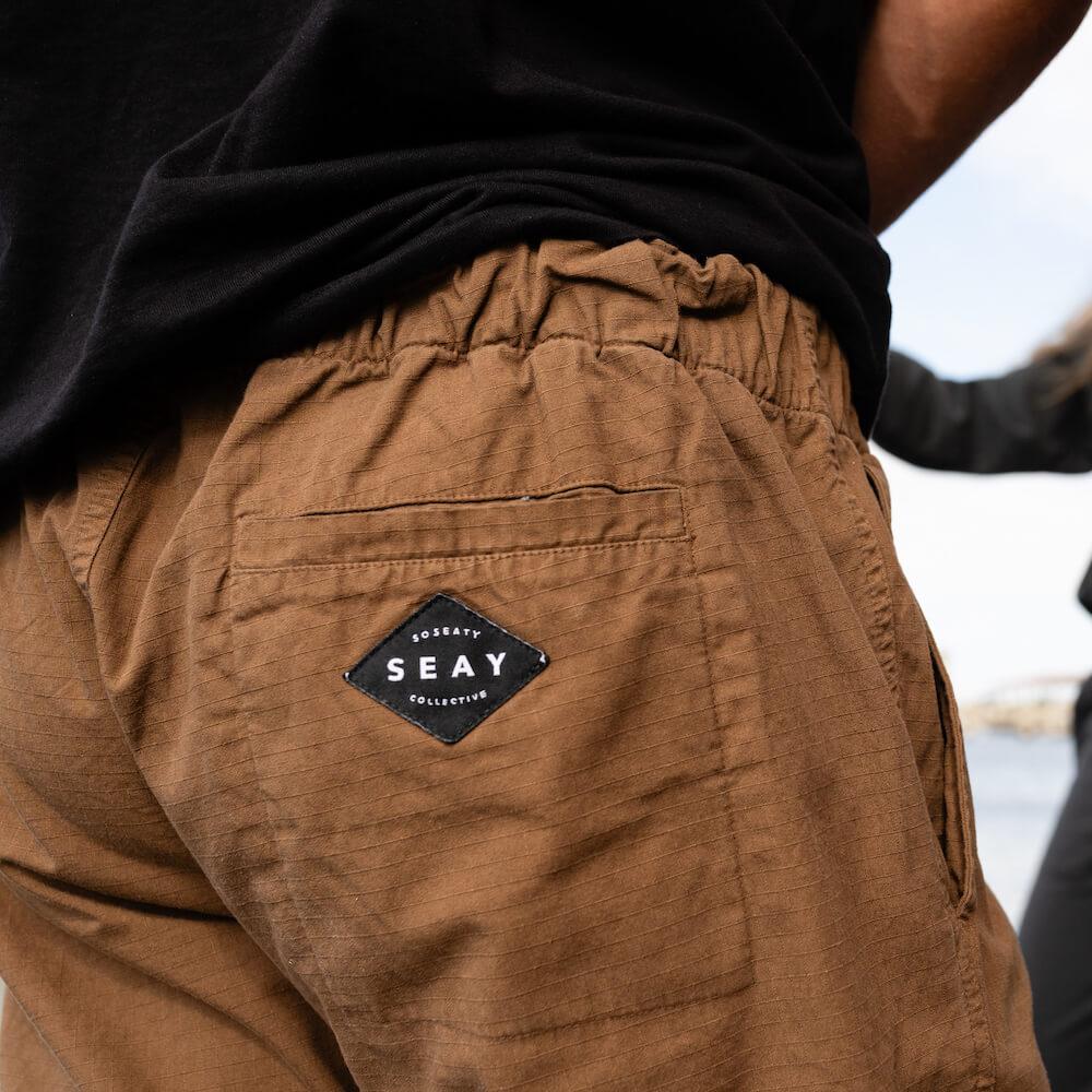 Seay / Pantalone Lungo Cargo Marrone Byron Affare Del Giorno
