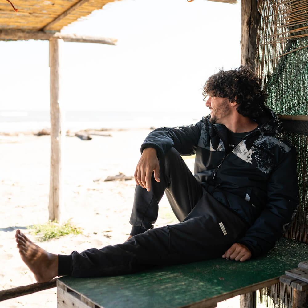 Seay / Pantalone Lungo in Felpa Nero Reyes Convenienza