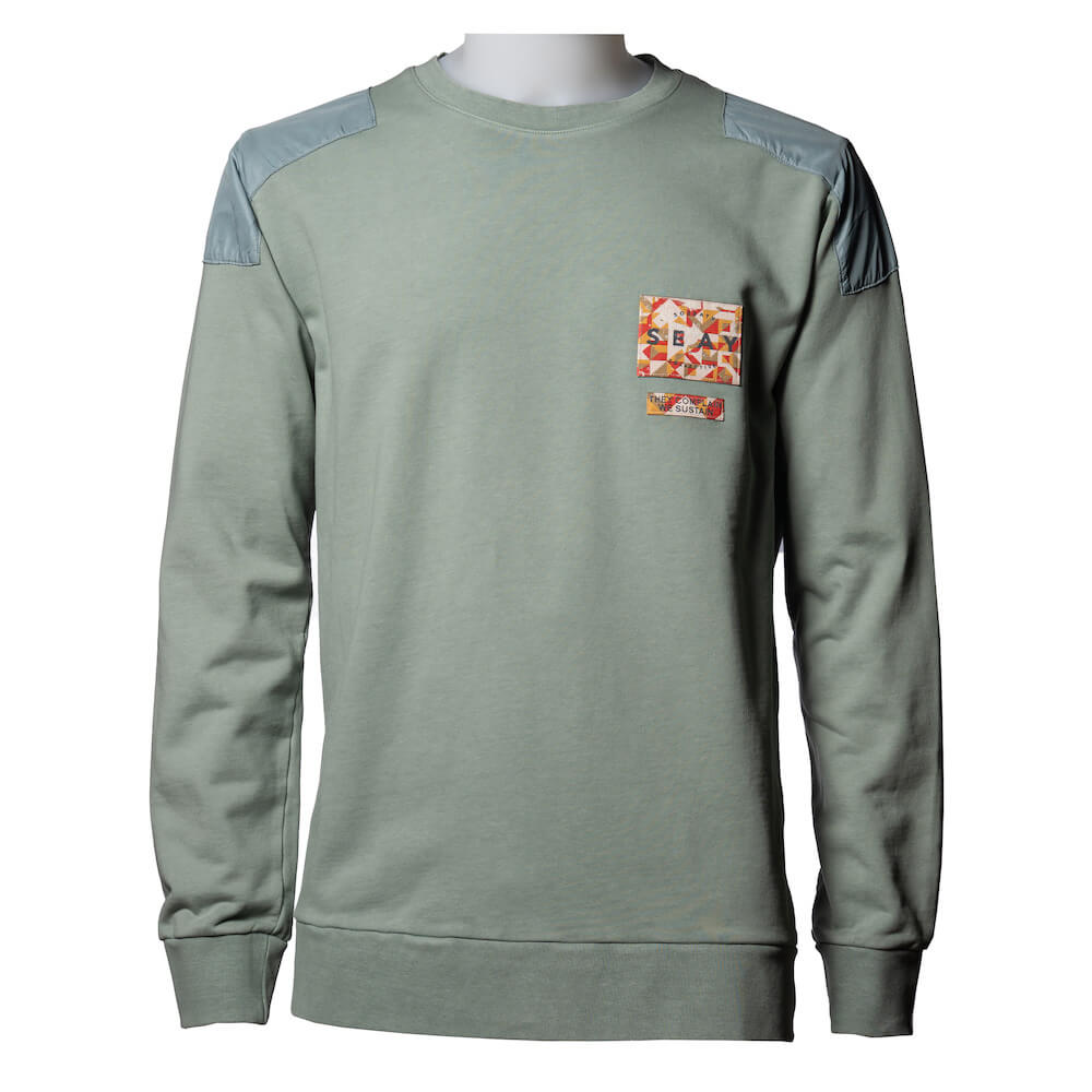 Seay / Felpa Girocollo Verde Huntington Presa