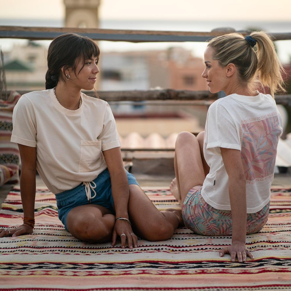 Seay / Crop T-Shirt Bianca Bamboo Italy