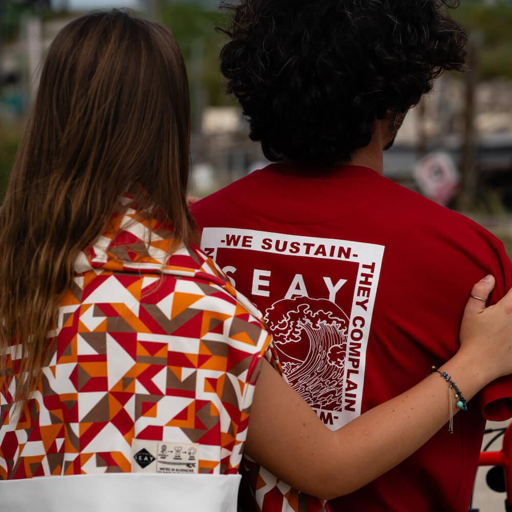 Seay / T-Shirt Rossa Ikaika Spedizione Gratuita