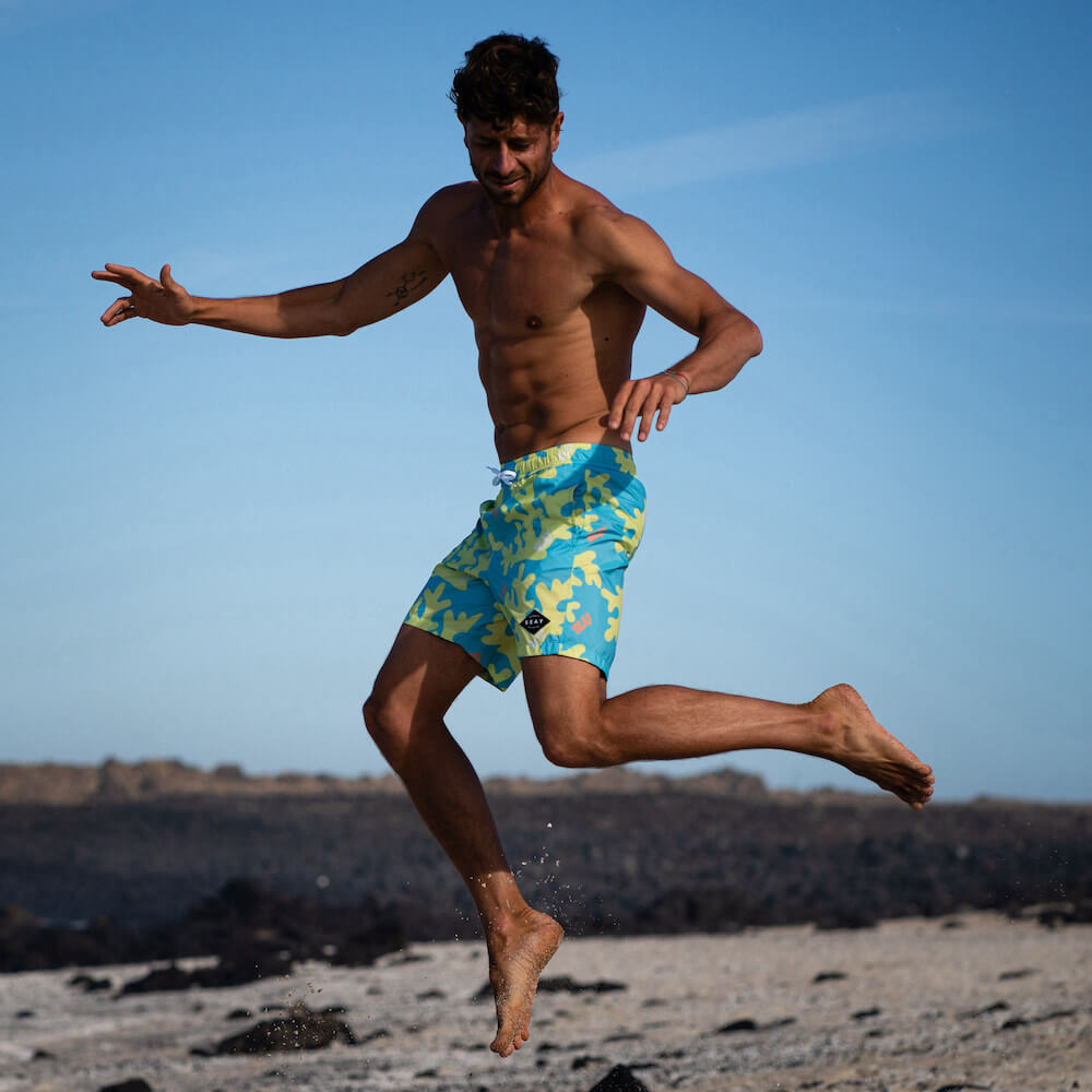 Seay / Swim Boxer Medio Giallo Blu Corallo Online
